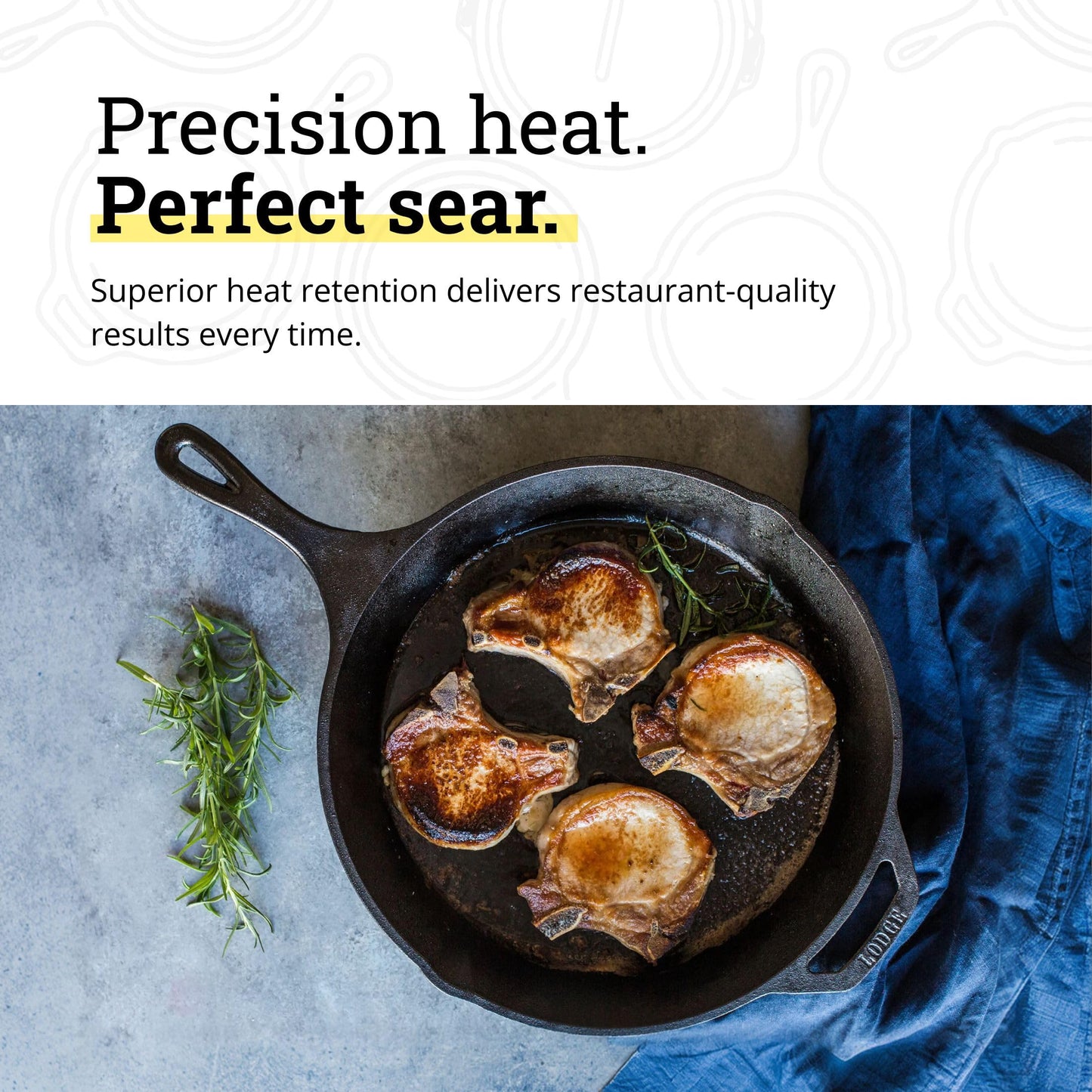 Lodge Seasoned Cast Iron Skillet - PFAS-Free, Non-Toxic Cookware - Use with an Oven, Stove, Grill, or Campfire - Naturally Non-Stick & Oven Safe - 13.25 Inches