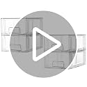 Vtopmart 4 Pack Stackable Clear Drawer with Dividers - 4.4"H Refrigerator & Kitchen Organizer
