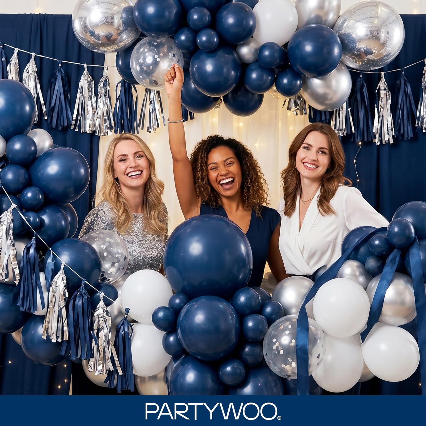 PartyWoo Navy Blue Balloons 100pcs Different Sizes of 36 18 12 10 5 Inch Dark Blue Balloon Arch Kit Garland for Graduation Wedding Sports Theme Boy Baby Shower Men Birthday Party Decorations Blue-Y72