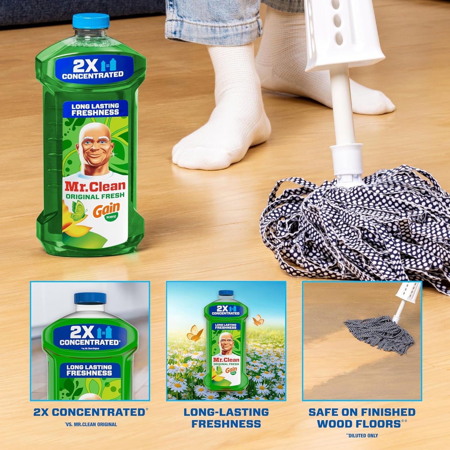 Mr. Clean All Purpose Cleaner - Multi-Surface Cleaning Liquid for Home & Kitchen | 41oz