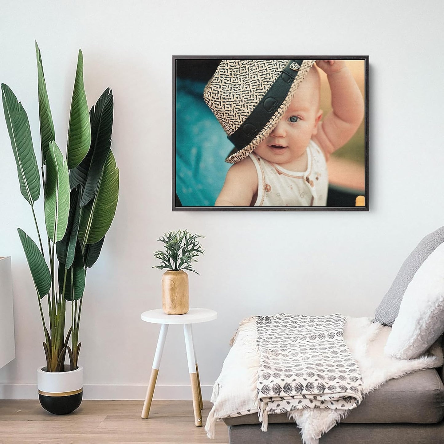 P&L ART. Personalized Custom Canvas Prints: Photo On Canvas Transform Your Photos into Stunning Framed Wall Art Digitally Printed Photo To Canvas Ideal for Home Decor Gifts Keepsakes Black 12X16