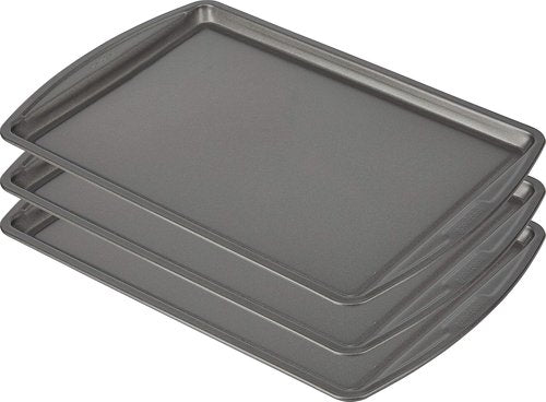GoodCook Everyday Nonstick Carbon Steel Baking Sheet Set - 3 Pack | Standard 13” x 9” Cookie Pans