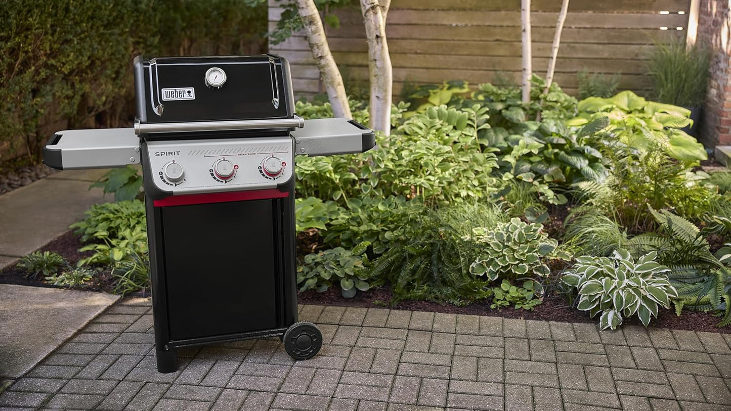 Weber Spirit E-325 Natural Gas Grill - 3 Boost Burners, Black | Porcelain-Enameled Grates & Sear Zone