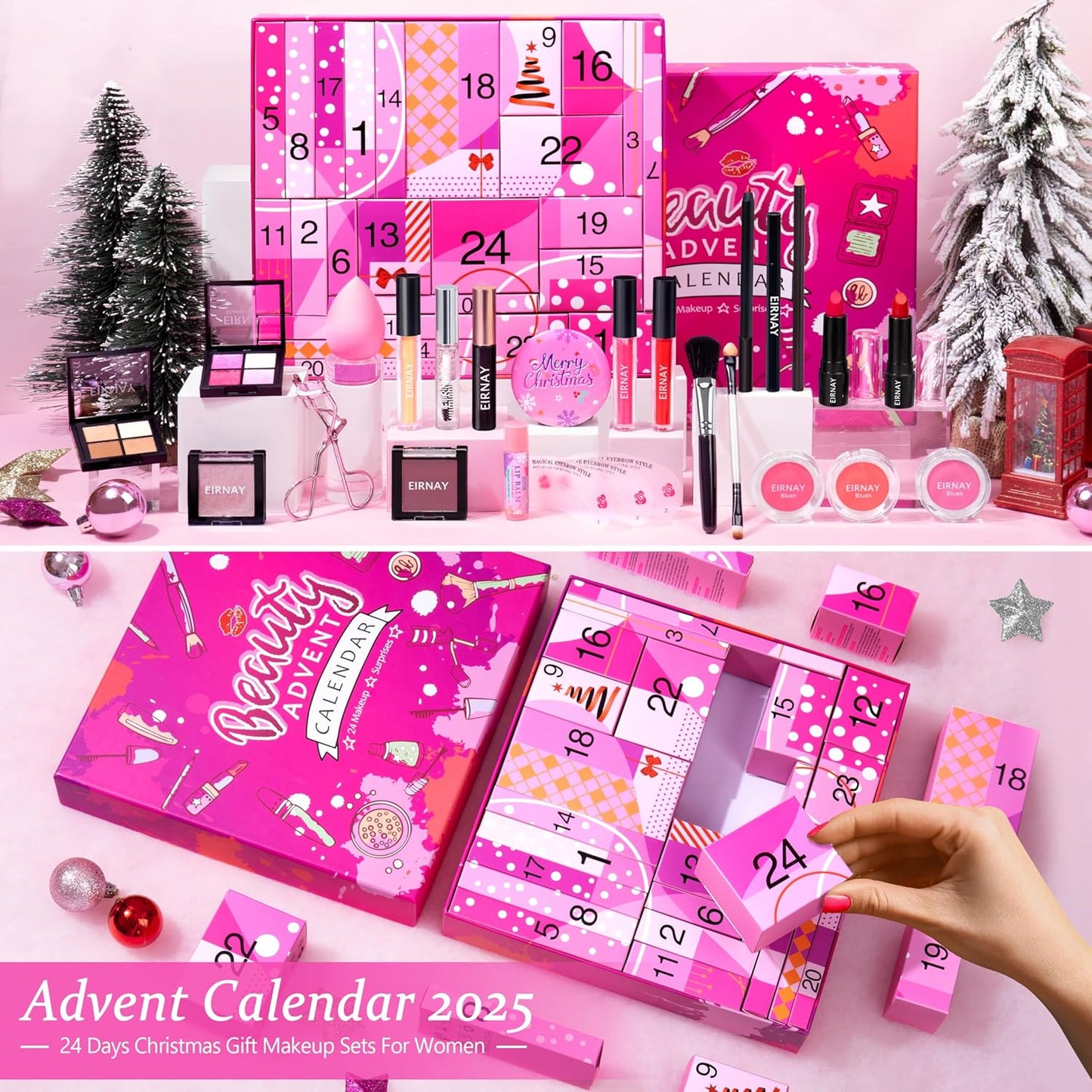 Skiennix Makeup Advent Calendar 2025 - 24 Days of Holiday Surprises for Women & Teens