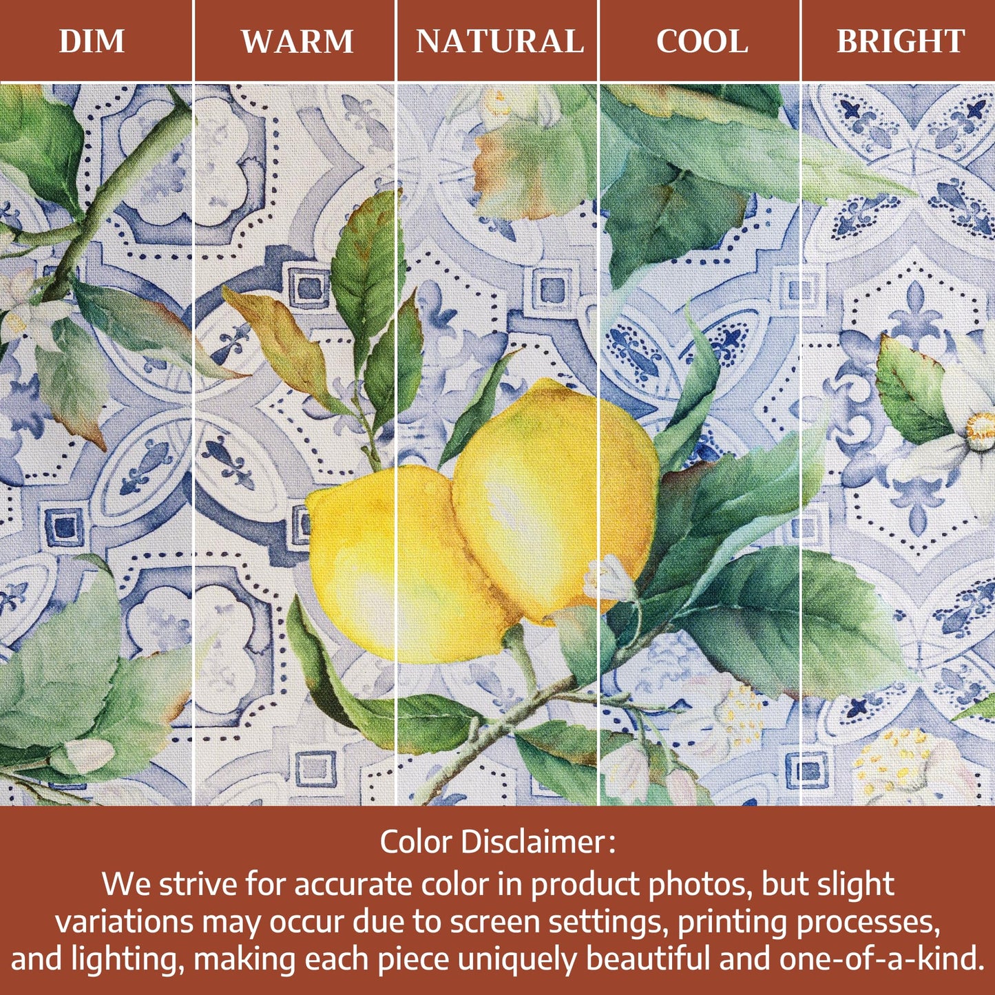 Maison d' Hermine Table Cloth Round Table 100% Cotton 69 Round Inches Tablecloth Reusable Decorative for Dining Kitchen Room Farmhouse Home Gifts for Mothers Day Spring Summer - Citrus