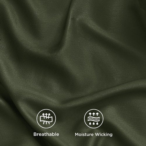 Bedsure Queen Sheet Set - Cooling Bamboo Rayon Sheets | Breathable, Soft & Luxurious Olive Green