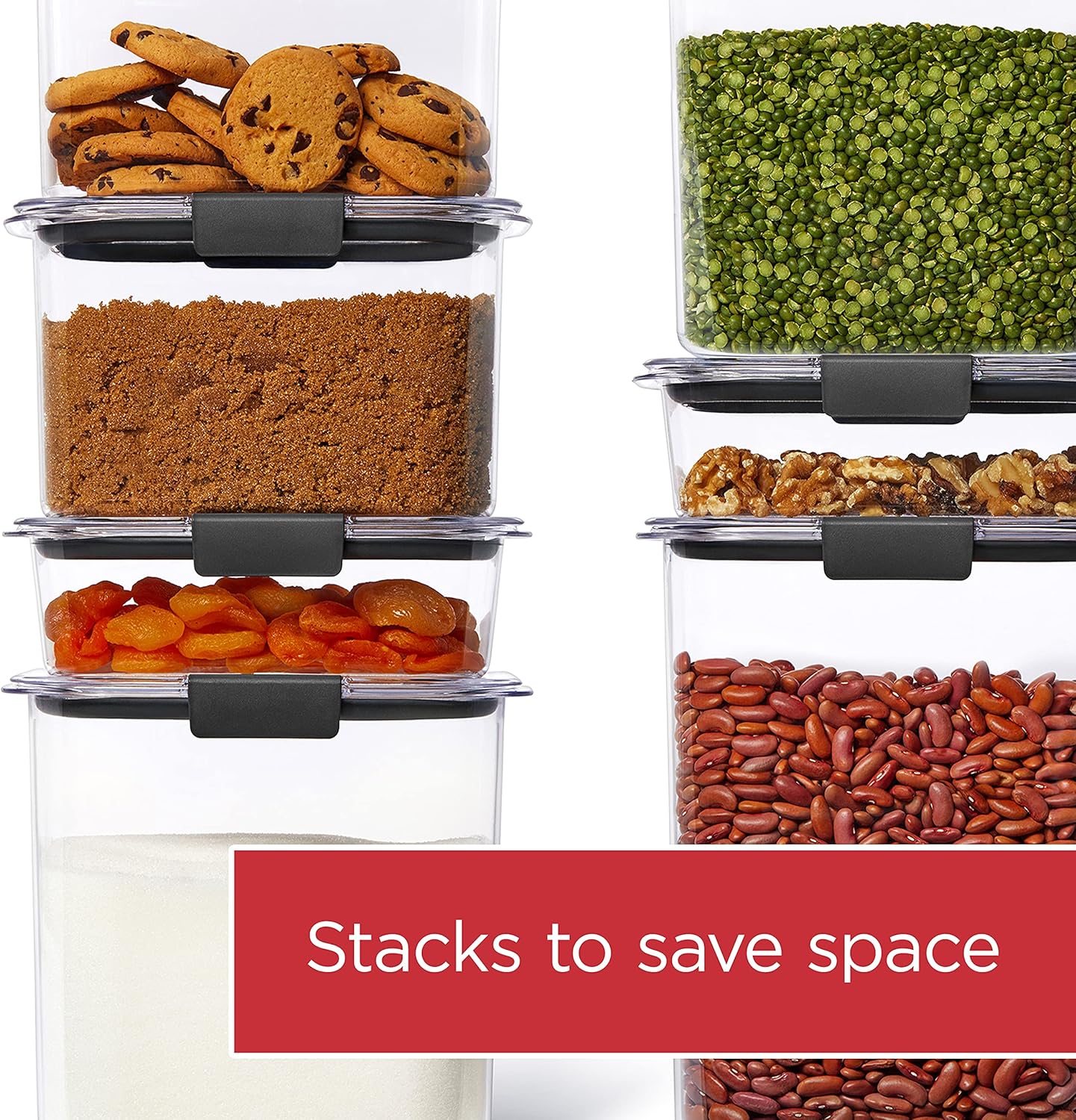 Rubbermaid Brilliance 16-Cup Airtight Food Storage Container - Clear/Grey for Optimal Pantry Organization