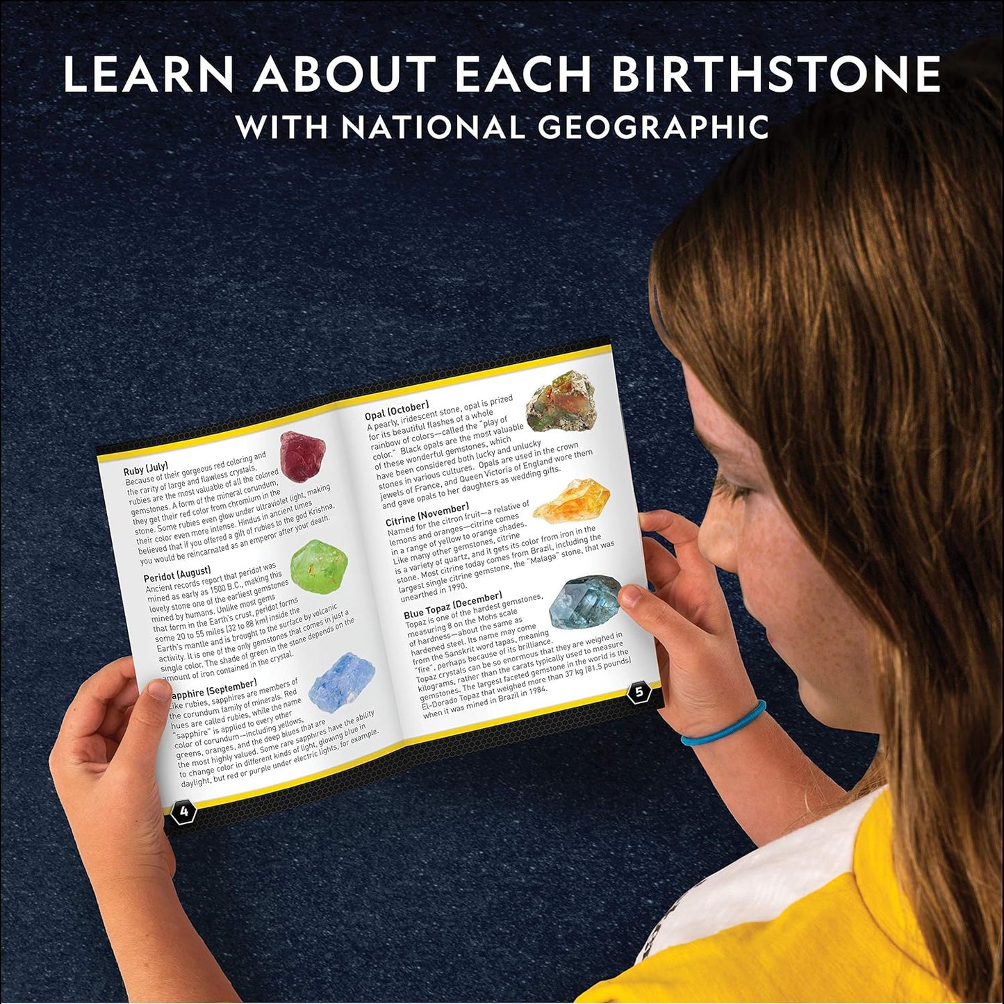 National Geographic Birthstone Dig Kit - Discover 12 Genuine Birthstones Including Diamond, Ruby, & Sapphire | Educational Science Kit