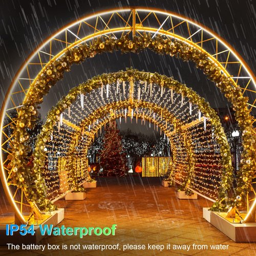 echosari 2 Pack Battery Operated String Lights, Total 26Ft 80 LED Fairy String Lights Clear Wire, Waterproof Fairy Lights for Indoor Outdoor Christmas Garden Wedding Party Decoration (Warm White)