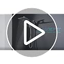 MakeFit Matte Black 12'' Rainfall Shower Head with Handheld Filter & Hidden Detachable Wand