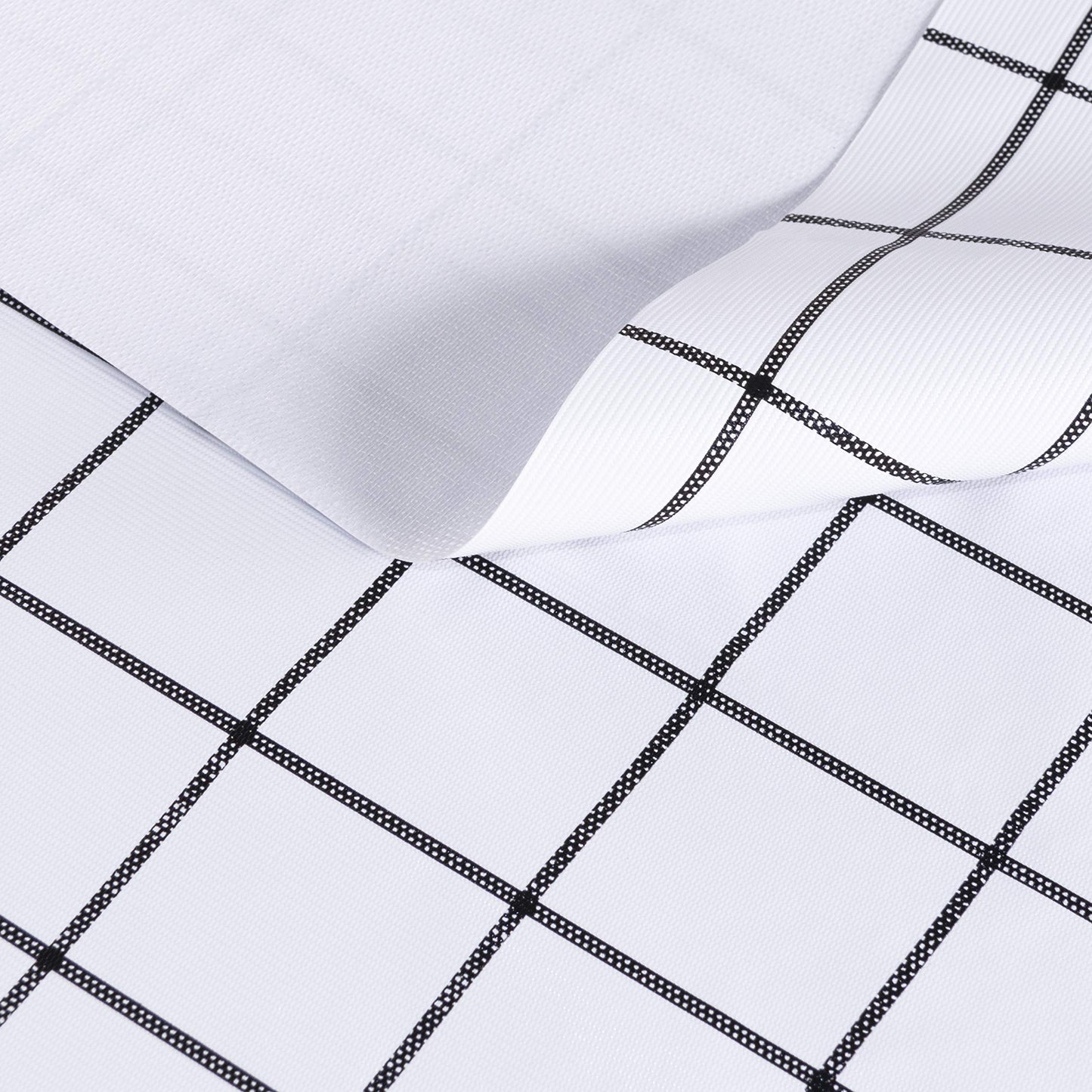 sancua Checkered Vinyl Rectangle Tablecloth - 54 x 78 Inch - 100% Waterproof Oil Proof Spill Proof PVC Table Cloth, Wipe Clean Table Cover for Dining Tables, Buffet Parties, White Checkered