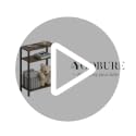 Rustic Brown Narrow Side Table with Storage Basket - Small Space End Table