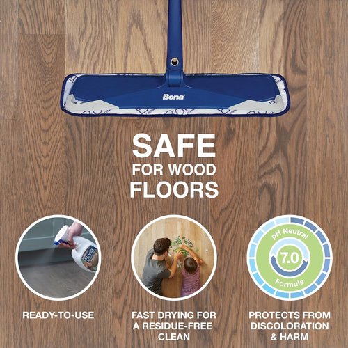 Bona Hardwood Floor Cleaner Spray - 32 Fl Oz - Lavender Thyme Scent | Refillable & Residue-Free Solution