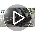 DEXI Black Outdoor Rubber Front Door Mat 24x36 Inch Non Slip Doormat
