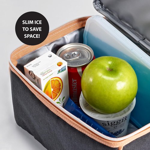 Cool Coolers by Fit & Fresh | 4 Pack XL Slim Ice Packs - Quick Freeze, Space-Saving Reusable Design