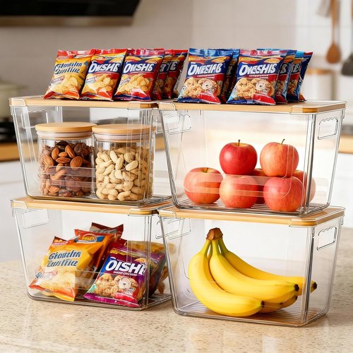 Garbage Bag Dispenser by [Brand Name] - Under Sink Organizer for Kitchen & Pantry | Clear, 4 Pack