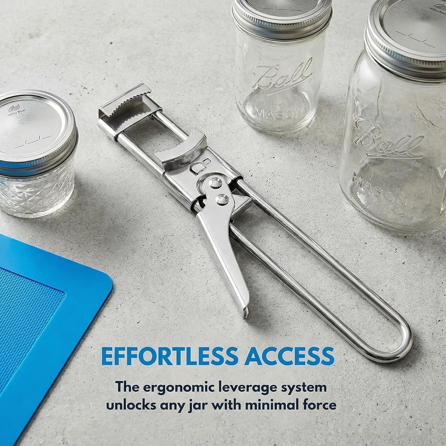 Skiennix Stainless Steel Jar Opener - Adjustable & Multifunctional Tool for Weak Hands | Ideal for Seniors with Arthritis