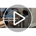 Touchless Kitchen Trash Can 13 Gallon Oval Sensor Bin with Odor Filter - Brushed Silver