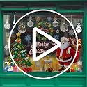Yusongirl Red Santa Christmas Window Clings - 71PCS Holiday Decor