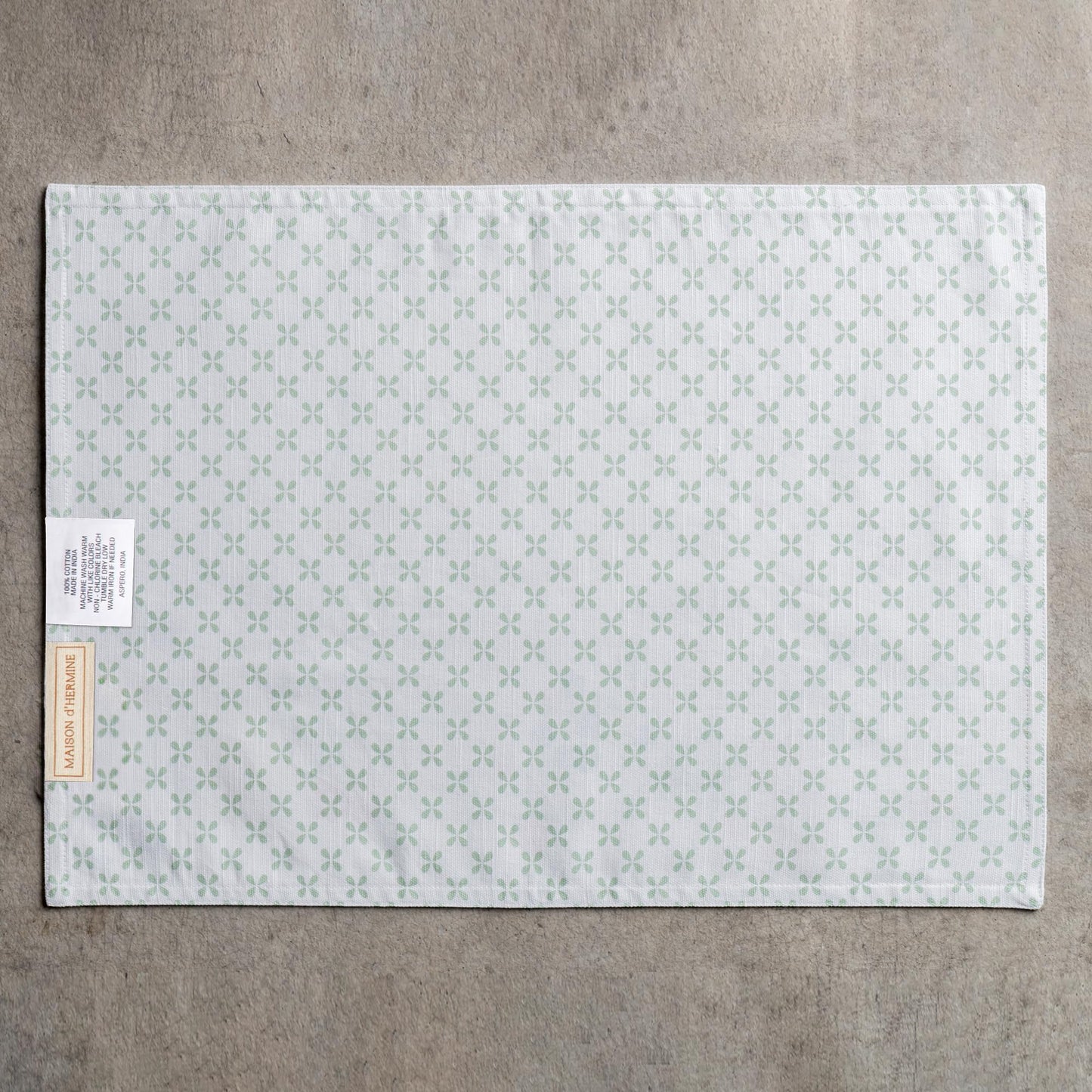 Maison d' Hermine Placemats Set of 4 100% Cotton Washable Cloth Place Mats Reusable Table Mats for Kitchen Dining Party Wedding Gifts for Mothers Day Spring/Summer (Printemps, 13" x 19")