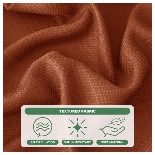 Biscaynebay Fall Tablecloth Textured Fabric 70x120 Inch Rectangular, Rust Thanksgiving Autumn Harvest Water Resistant Fabric Tablecloths for Kitchen, Dining, Wedding, Parties Machine Washable