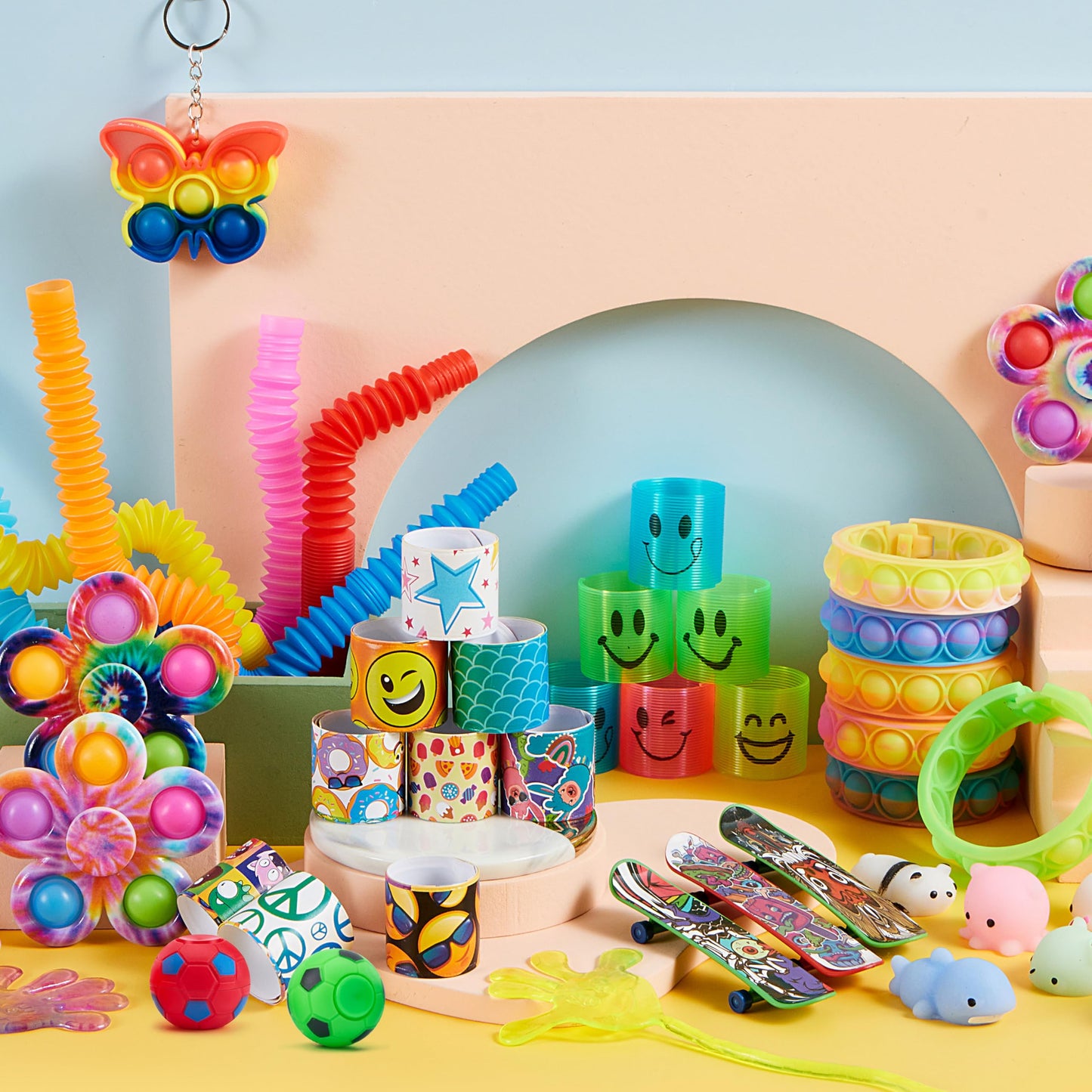 JOYIN 60 Pcs Party Favors for Kids, Fidget Toys Pack, Sensory Toy, Goodie Bags Fillers for Birthday Party, Prizes in Bulk for School, Pinata Stuffers, Classroom Prizes, Treasure Box Toys