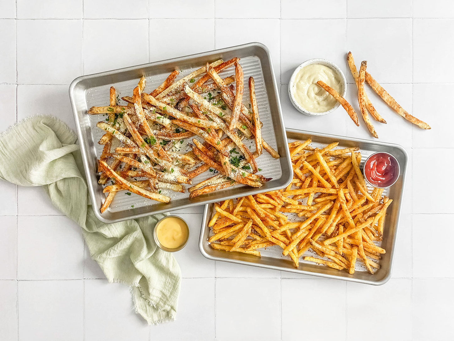 USA Pan Bakeware Nonstick Quarter Sheet Pan, Baking Sheet Aluminized Steel, Pan Measures: 13 x 9.5 x 1 inches