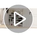 Stackable 9-Cube Shoe Organizer Rack with 2-Tier Shelf - White Wood Storage