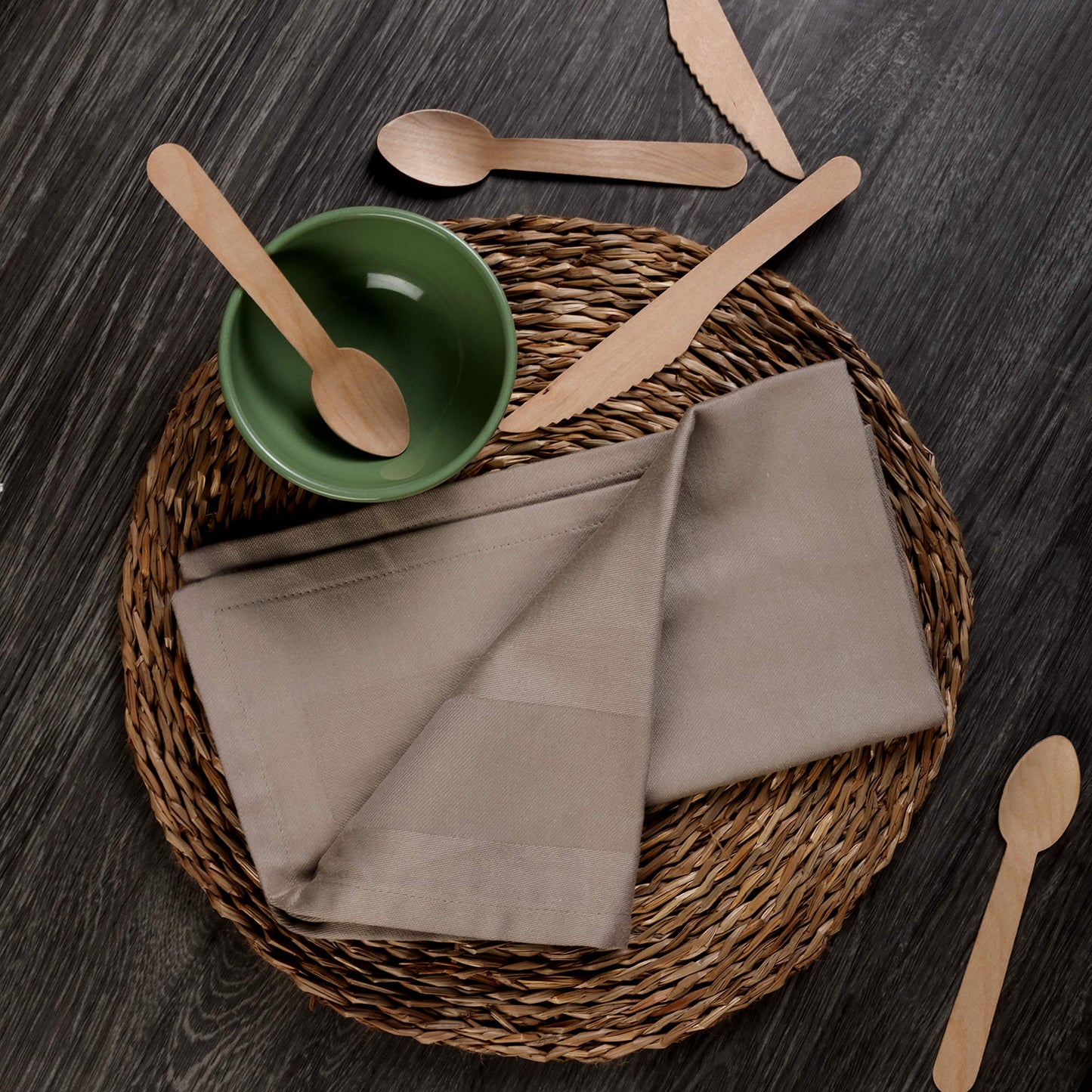 Cloth Napkins Set of 12 Cotton Dinner Napkins 18x18 Inches Washable Reusable Soft Absorbent Kitchen Pre-Washed Table Napkins Perfect for Wedding BBQ Outdoor Party Hotels and Everyday Use | Sand