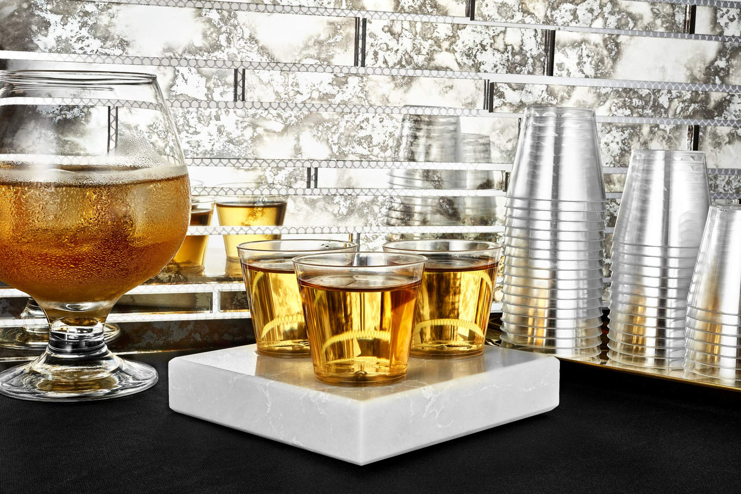100 Count Shot Glasses Premium Clear Hard Plastic 1oz Disposable Cups, Ideal for Jello Shots, Wine Tasting, Condiments, Sauce, Dipping, Samples