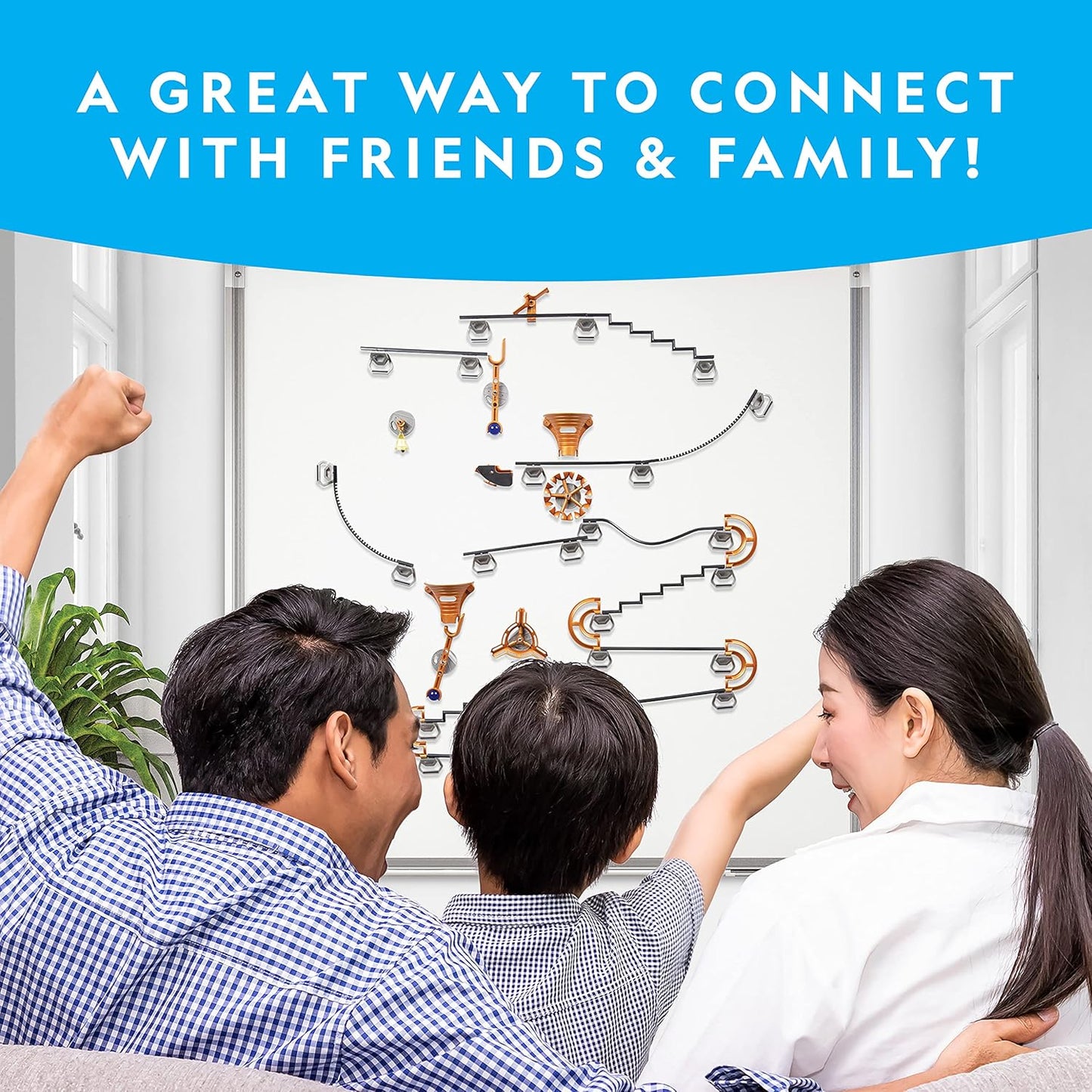 National Geographic Magnetic Marble Run - 75-Piece STEM Building Set for Creative Marble Mazes