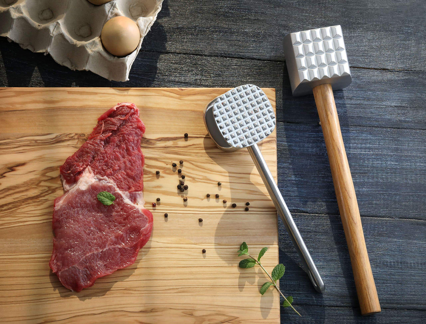 New Star Foodservice 36374 Heavy Duty Cast Aluminum Meat Tenderizer, 10-Inch