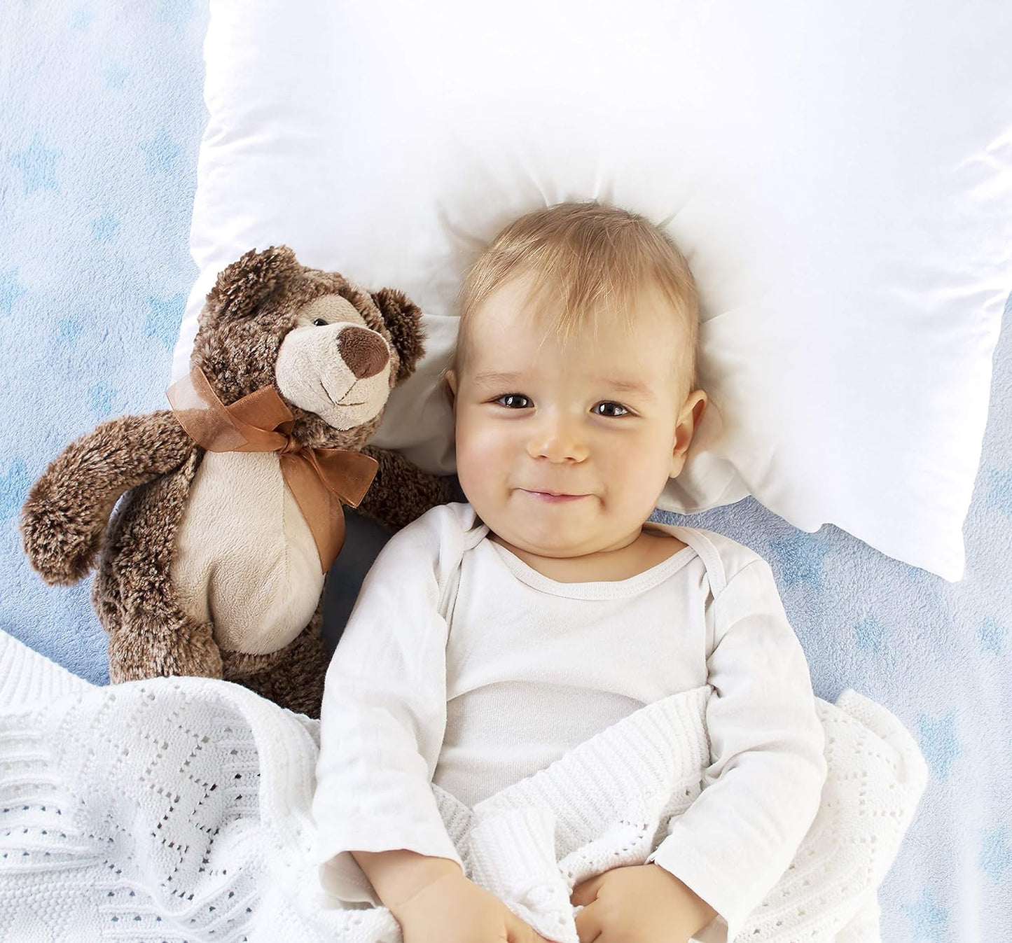 Utopia Bedding Pillow Protectors - Set of 2 Toddler Size, Waterproof & Bed Bug Proof Encasements (White)