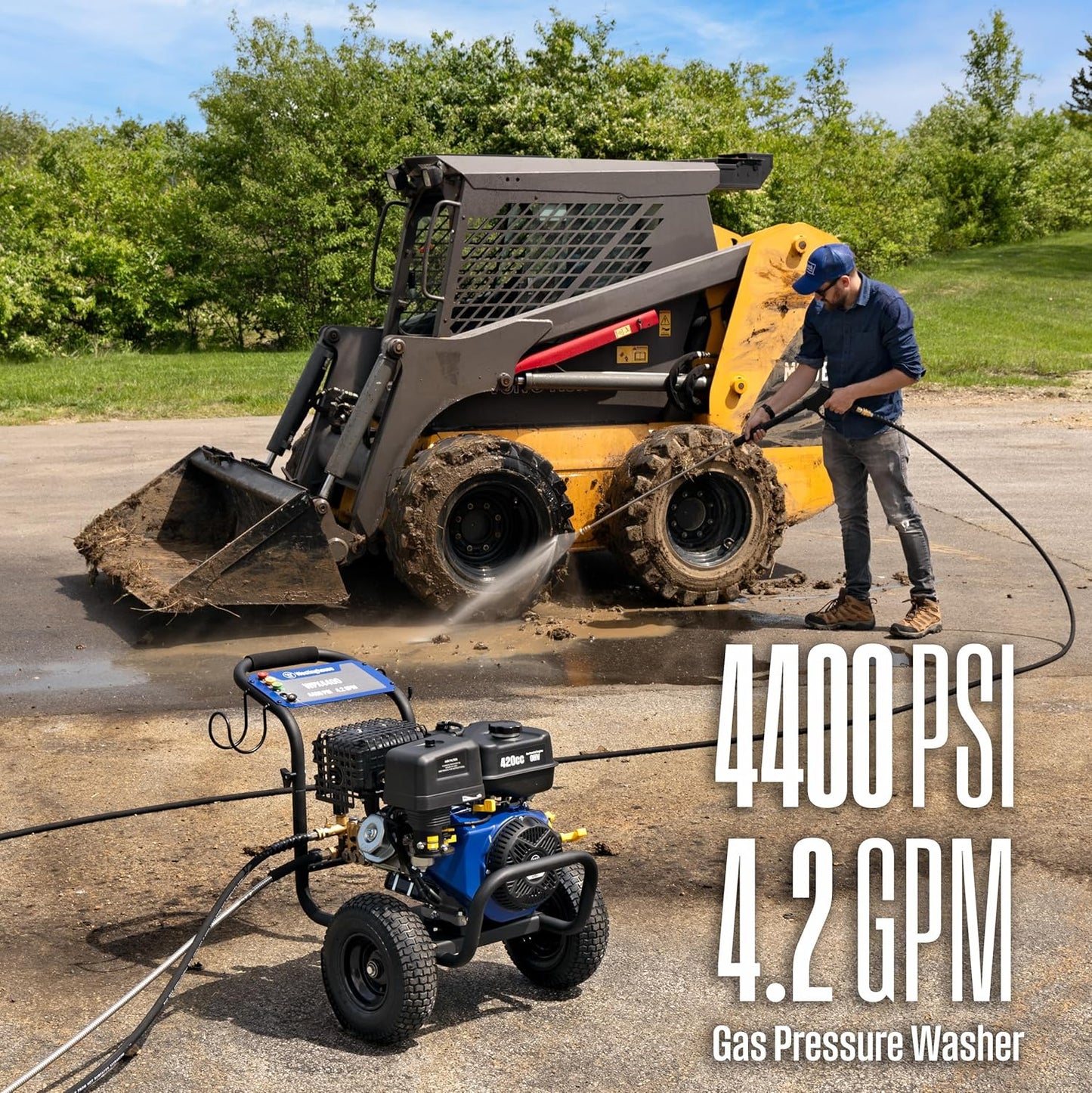 Westinghouse WPX4400 Gas Pressure Washer - 4400 PSI, 4.2 GPM, Includes Spray Gun & 5 Nozzle Set