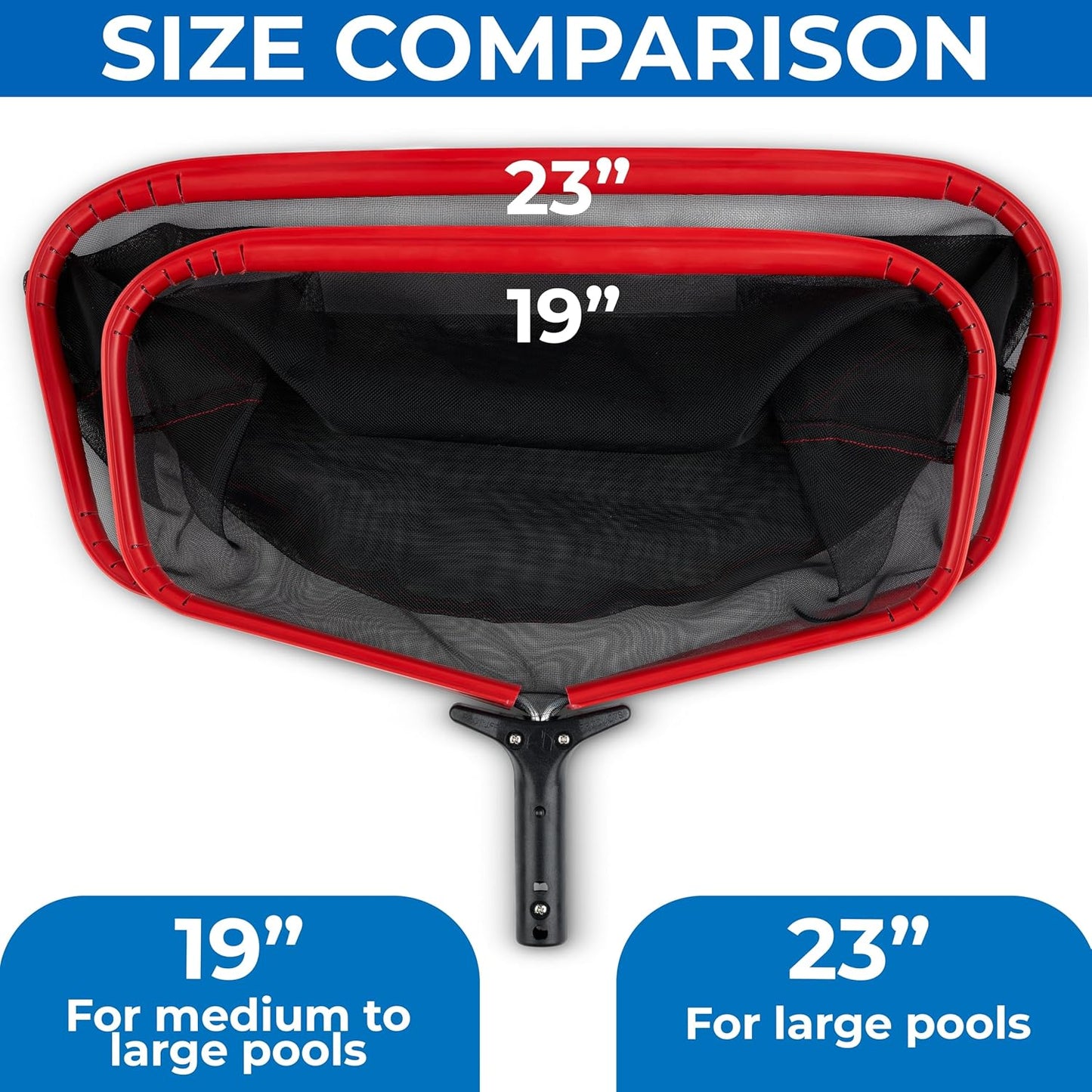 ProTuff Fine Pool Net 19.5" - Cleans 3X Faster Than Vacuums | Deep Bag for Easy Maintenance