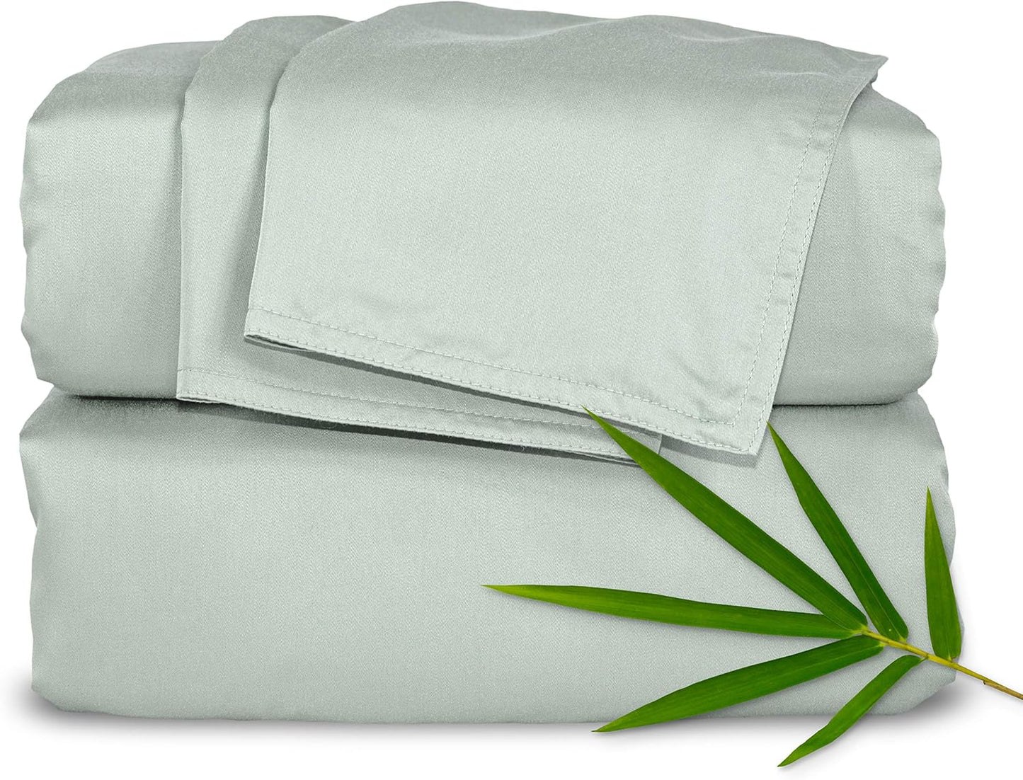 Pure Bamboo Full Sheets - Luxuriously Soft & Cooling 100% Organic Viscose Bed Sheet Set | Full Size, Sea Glass