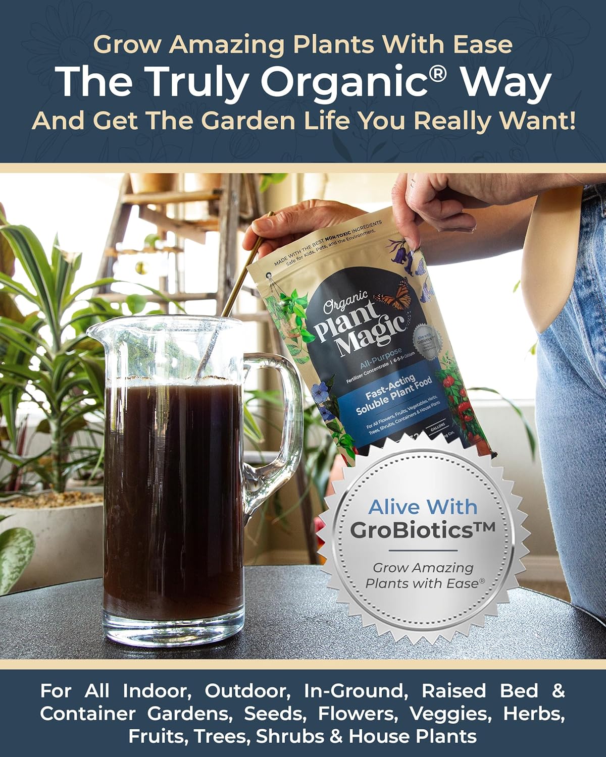 Truly Organic™ Plant Magic - Fast-Acting Soluble Fertilizer for All Plants | 5 lb Bucket