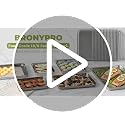 3-Piece Stainless Steel Baking Sheet Set with Racks & Mats - 16x12, 12x10, 9x7 Inches