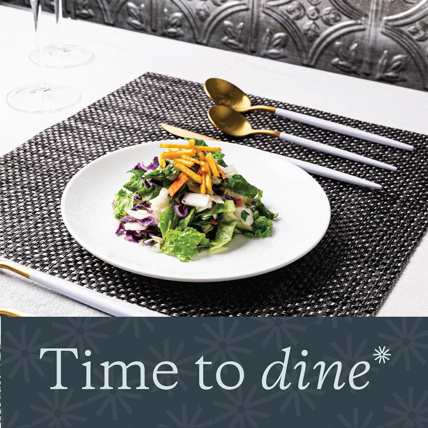 Vikko Appetizer Plates - Set of 4 White Ceramic Salad Plates | Stackable 8-Inch, Dishwasher Safe