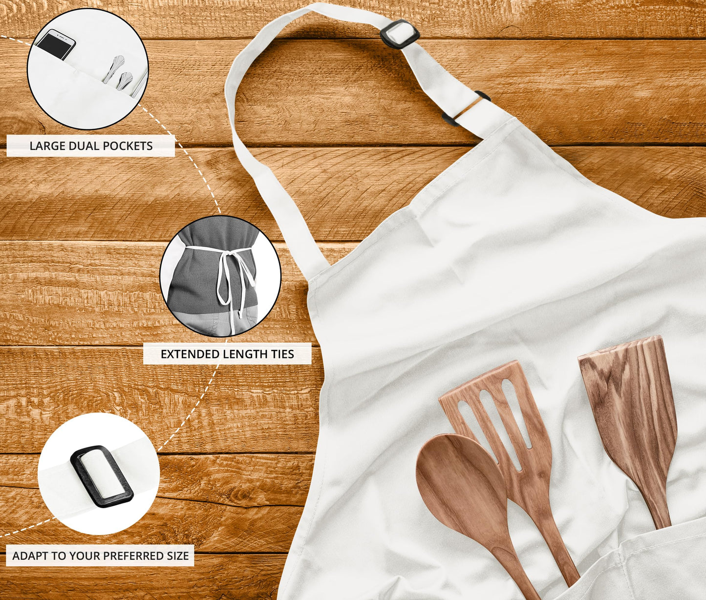 Utopia Kitchen 10 Pack Bib Apron, Unisex Adjustable Aprons with 2 Pockets, Waterdrop Resistant Cooking Kitchen Chef Apron for Men Women