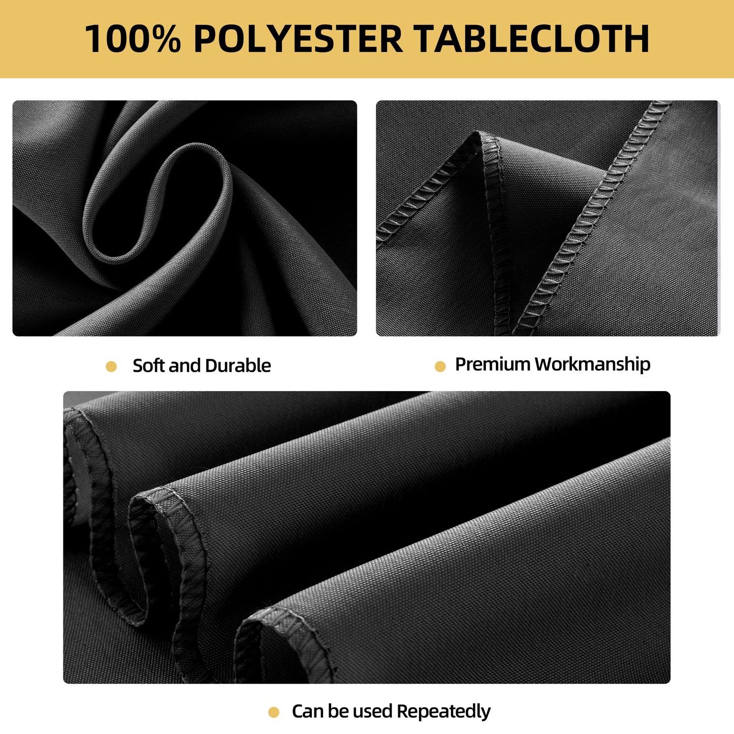 ZarzaaSik 2-Pack 60x102 inch Grey Table Cloths, Solid Stain and Wrinkle Resistant Oblong Tablecloth, Premium Plain Weave Polyester Fabric Rectangle Table Linen Covers for Hotel, Wedding