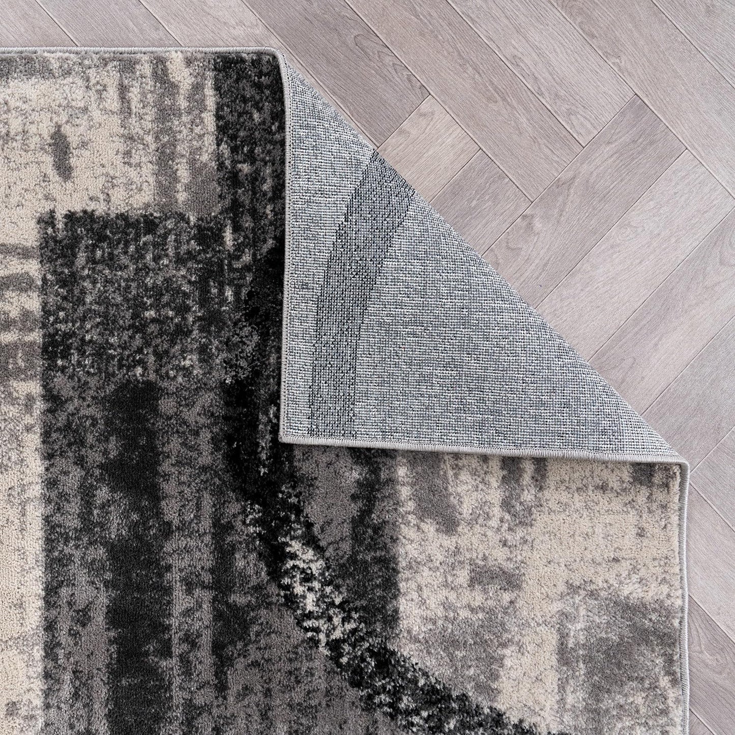 Rugshop Contemporary Abstract Circle Design Soft Area Rug 5'3" x 7'3" Cream
