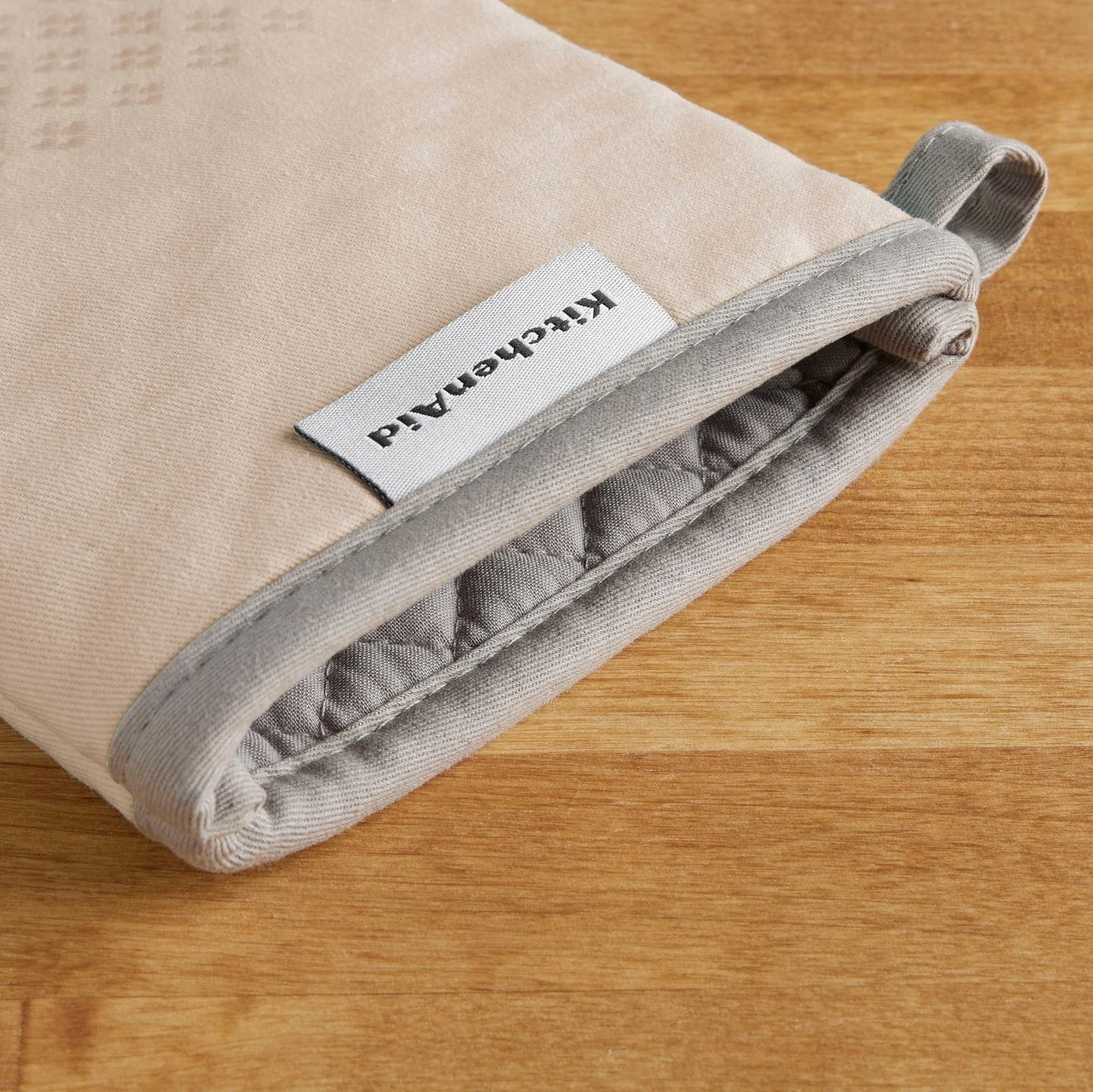 KitchenAid Asteroid Oven Mitt Set, 7"x12.5", Milkshake Tan, 2 Piece