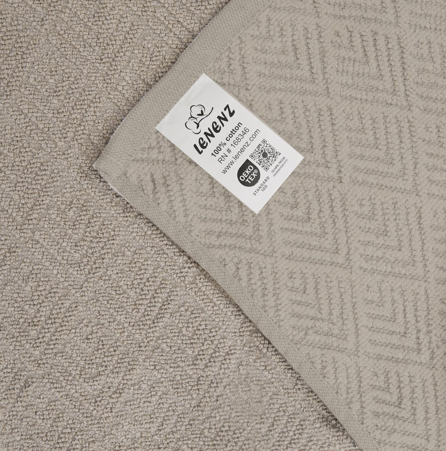 Lenenz Kitchen Towels - Pack of 6 Dish Towels for Kitchen 18'' x 28'' - 100% Cotton Super Plush Kitchen Towel and Dishcloths Sets - Kitchen Hand Towels for Quick Drying (Taupe), KT025