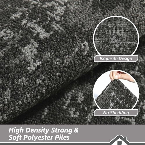 BEQHAUSE Dirt Trapper Door Mat - Non-Slip, Washable Entryway Rug | 20" x 32", Dark Grey, Stain Resistant