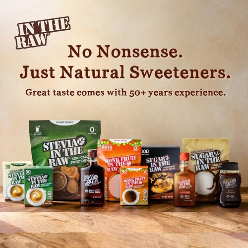 In the Raw Sugar and Stevia Sweetener Bundle – 200 Turbinado Packets + 200 Stevia Packets (2 Piece Set)