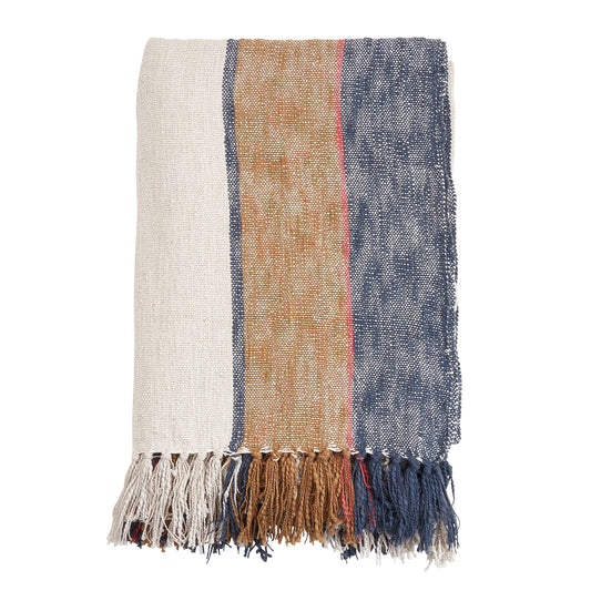 SARO LIFESTYLE Striped Throw Blanket