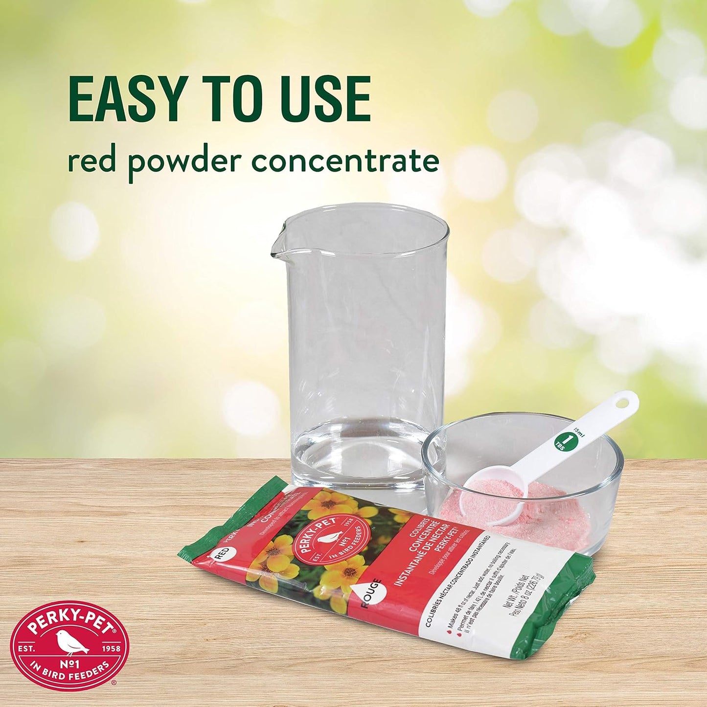 Perky-Pet Hummingbird Nectar Concentrate - 8 oz Powder Makes 48 fl oz Nectar | Attract Hummingbirds