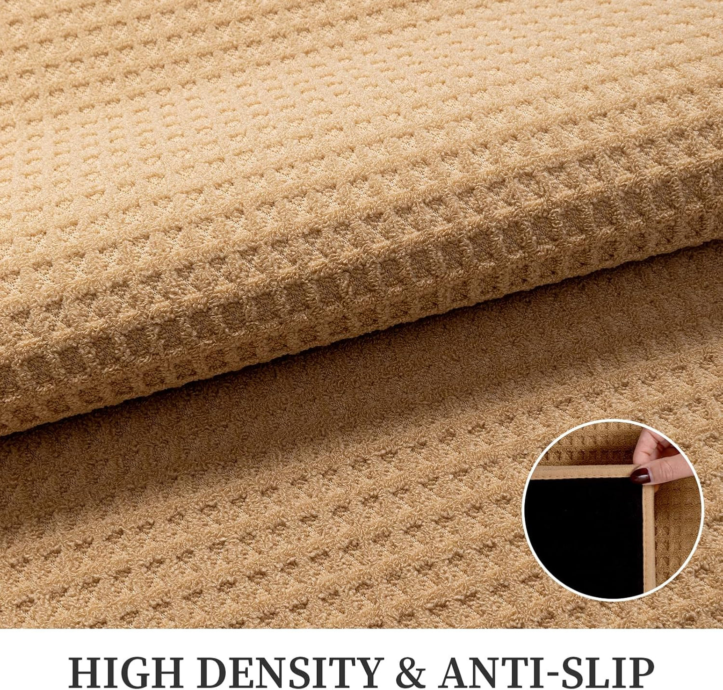 YIHOUSE Indoor Door Mat - Non-Slip Washable Entrance Mat | 24" x 36" Khaki, Dirt Trapper Design