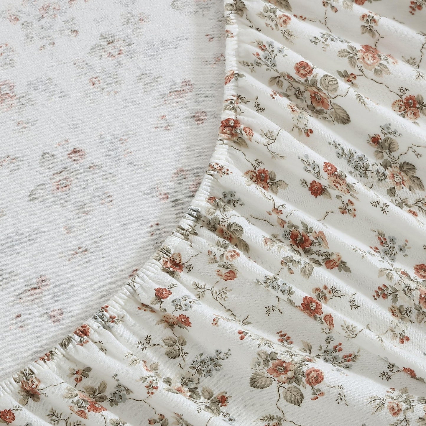 Laura Ashley - King Sheet Set, Cotton Flannel Bedding, Brushed for Extra Softness & Comfort (Le Fleur Orange, King)